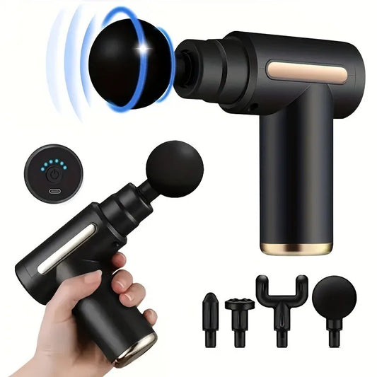 Fascia Gun Massager Instrument Portable Electric Vibrating Muscle Relaxation Tool for Sports Recovery Multifunctional Peaceful Pleasures Health and Wellness
