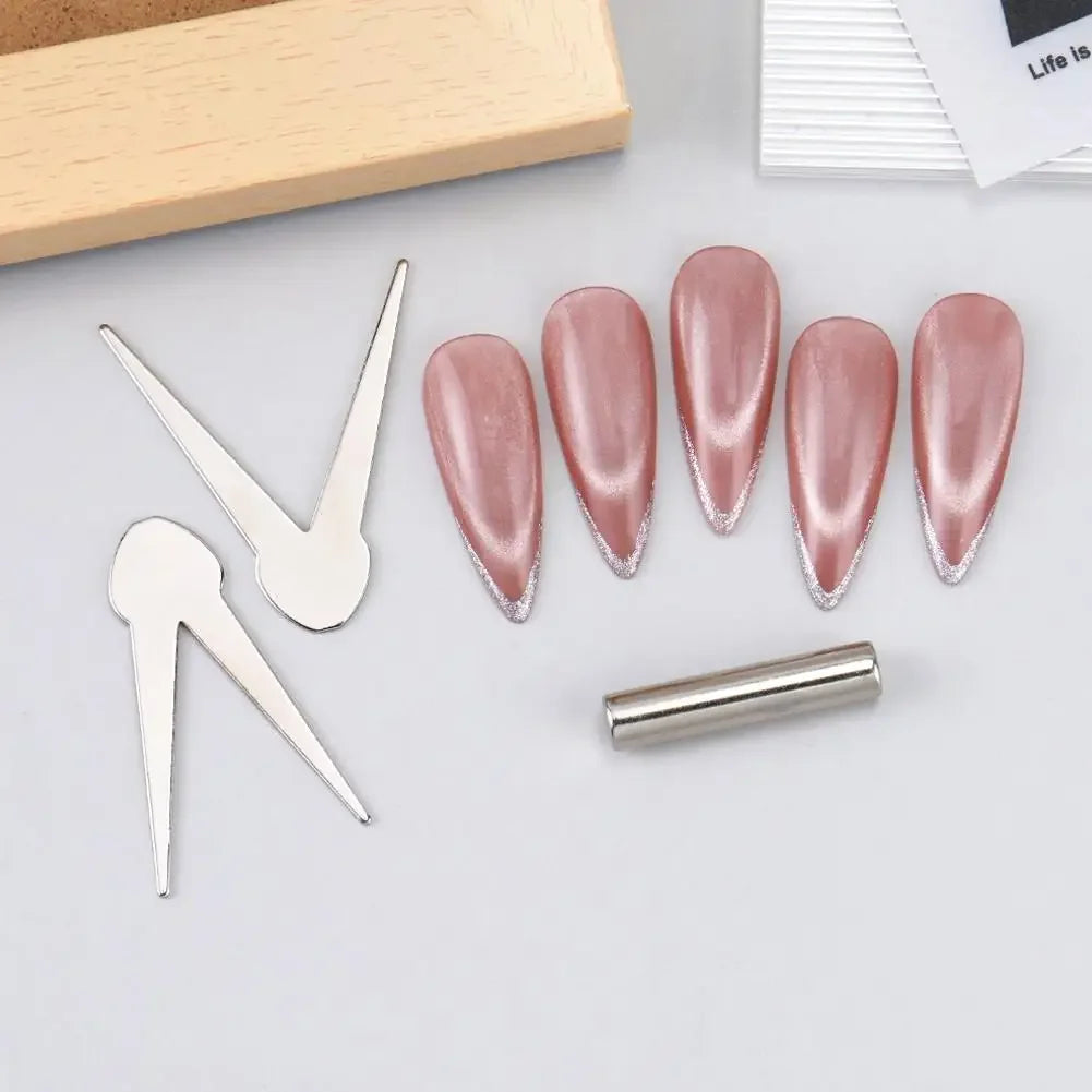 Cat Eye Nail Magnet for Nails,3PCS French Cat Eye Magnet Tool,Stainless Steel Cat Eye Nail Magnetic Rod for DIY & Nail Salon Peaceful Pleasures Health and Wellness