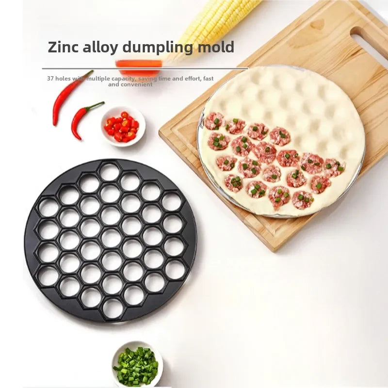 37 Holes Dumpling Mold Aluminum Alloy Ravioli Maker DIY Kitchen Tool for Making Ravioli Pastry Dumplings Household Gadget Peaceful Pleasures Health and Wellness