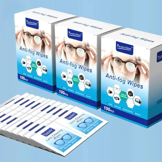100-Pack Disposable Lens Wipes – Anti-Fog, Streak-Free Clean Lens Cleaning Wipes Peaceful Pleasures Health and Wellness
