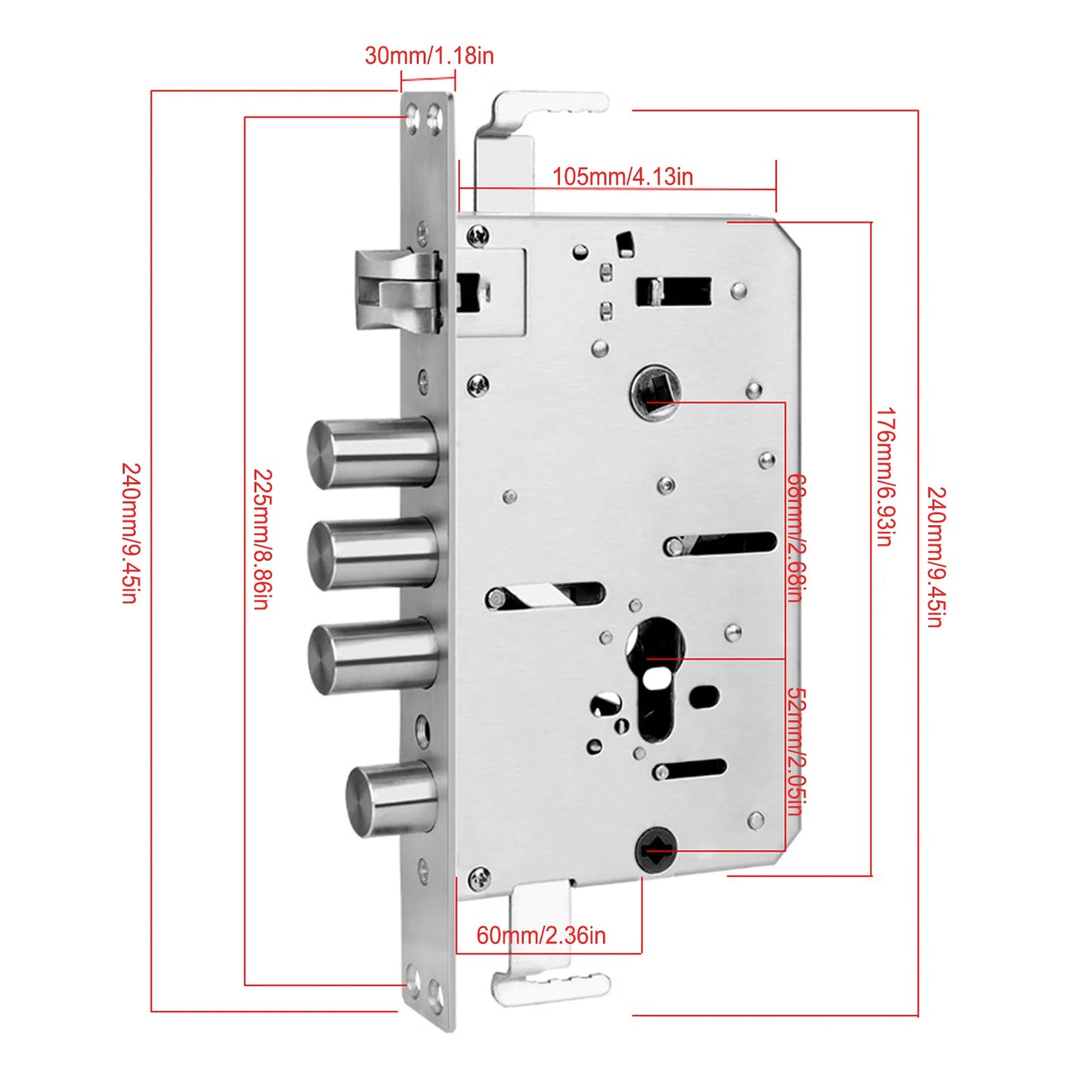Door Locking Cylinder Multifunctional Mechanical and Fingerprint Door Mortise Deadlock Door Locking Cylinder Insert Lock Body Peaceful Pleasures Health and Wellness