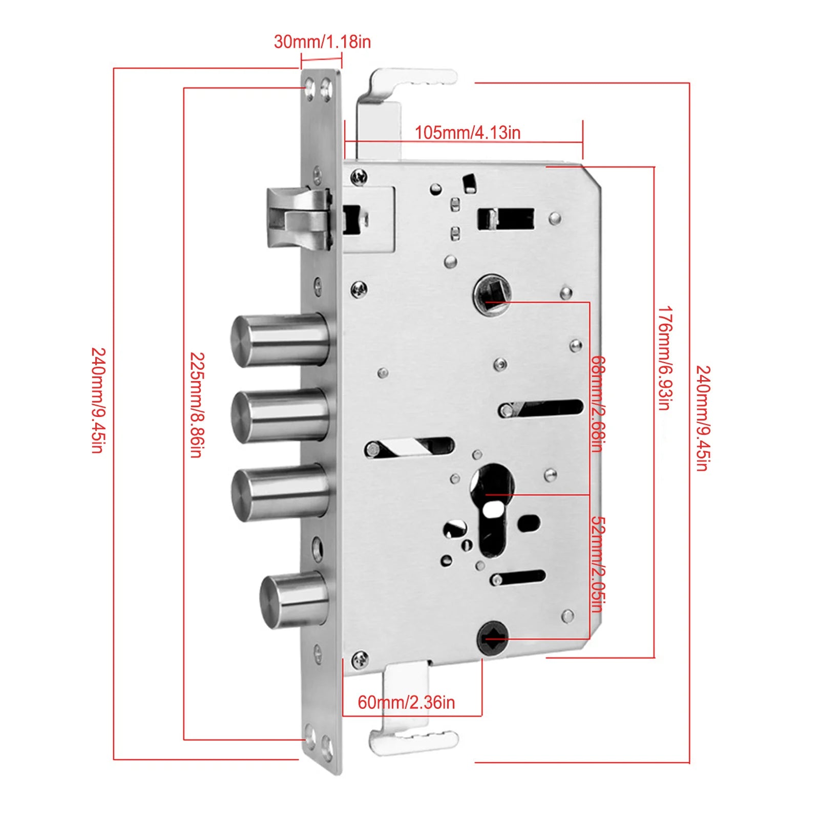 Door Locking Cylinder Multifunctional Mechanical and Fingerprint Door Mortise Deadlock Door Locking Cylinder Insert Lock Body Peaceful Pleasures Health and Wellness