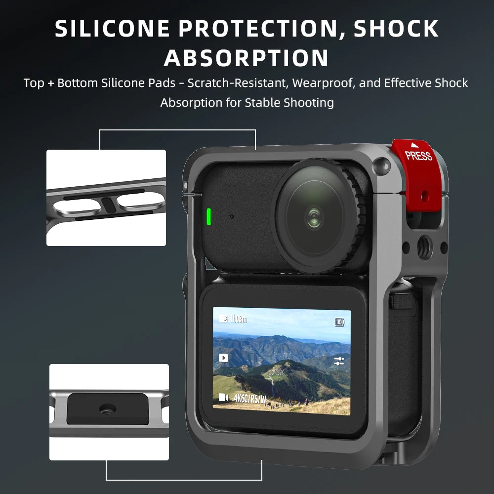 Aluminum Alloy Magnetic Quick Release Protective Case For DJI Osmo Nano Camera Dual Locking Secure & Worry-Free Peaceful Pleasures Health and Wellness