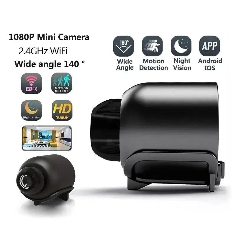 Wireless X5 Mini WiFi Camera 1080P HD Night Vision Remote APP View Wide Angle Audio Cam Home Office Car Baby Pet Security Camera Peaceful Pleasures Health and Wellness
