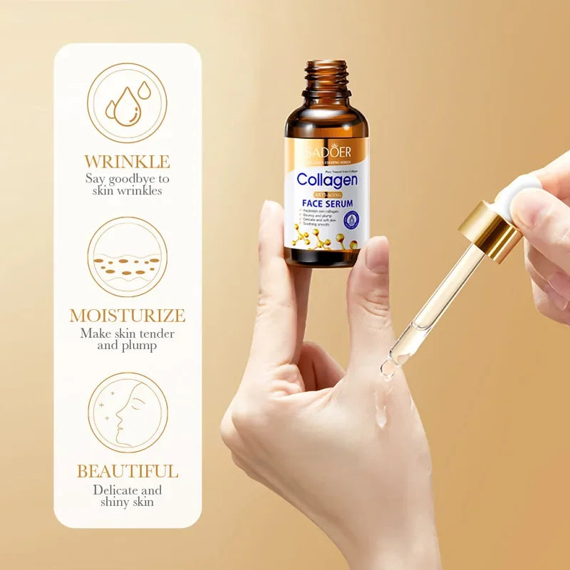 SADOER Collagen Skin Care Sets Anti Wrinkles Serum for Face Moisturizing Anti-aging Anti Dark Circles Eye Cream Skin Care Kit Peaceful Pleasures Health and Wellness