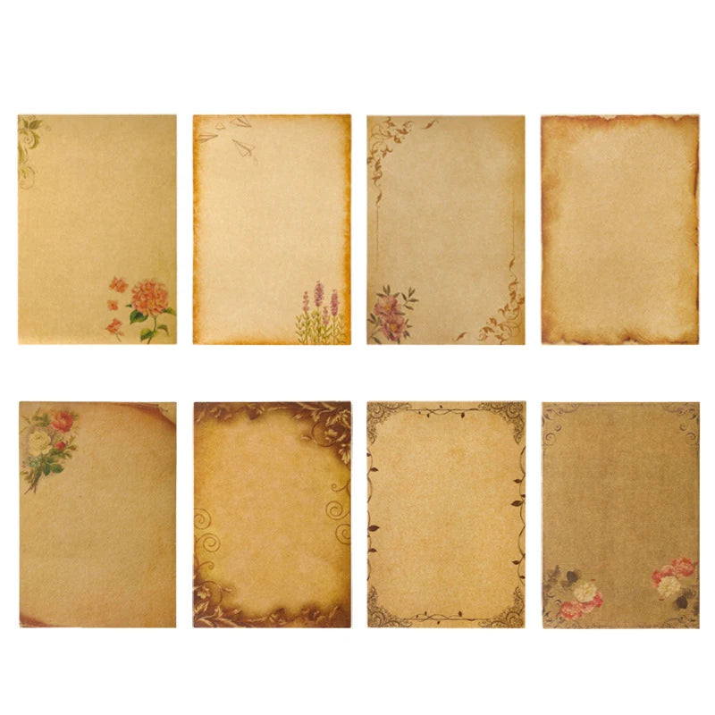 Retro Kraft Paper Stationery 8 Craft Design Styles Suitable Writing