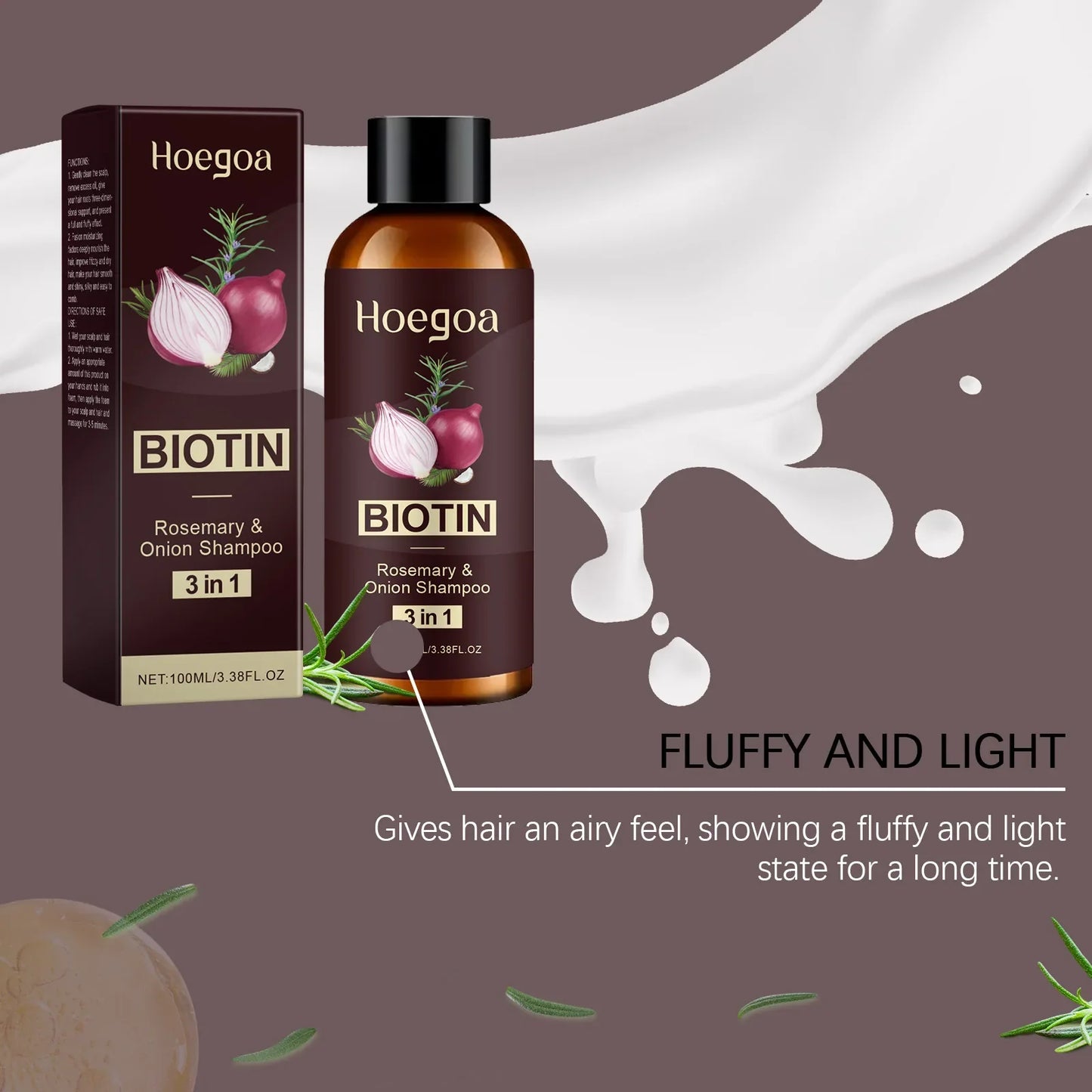 HOEGOA Red Onion Shampoo – Scalp Repair & Anti-Dandruff