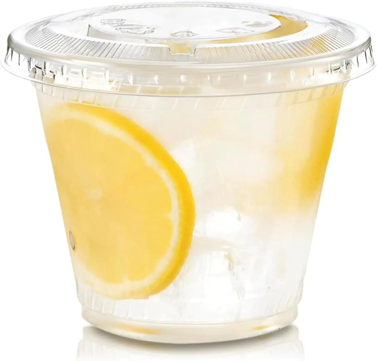 9OZ Clear Plastic Cups With Dome Lids Crystal Clear Dessert Cups for Ice Cream Latte Cold Drinks Pudding Cupcake Snack or Fruits Peaceful Pleasures Health and Wellness Flat Lids 100pcs