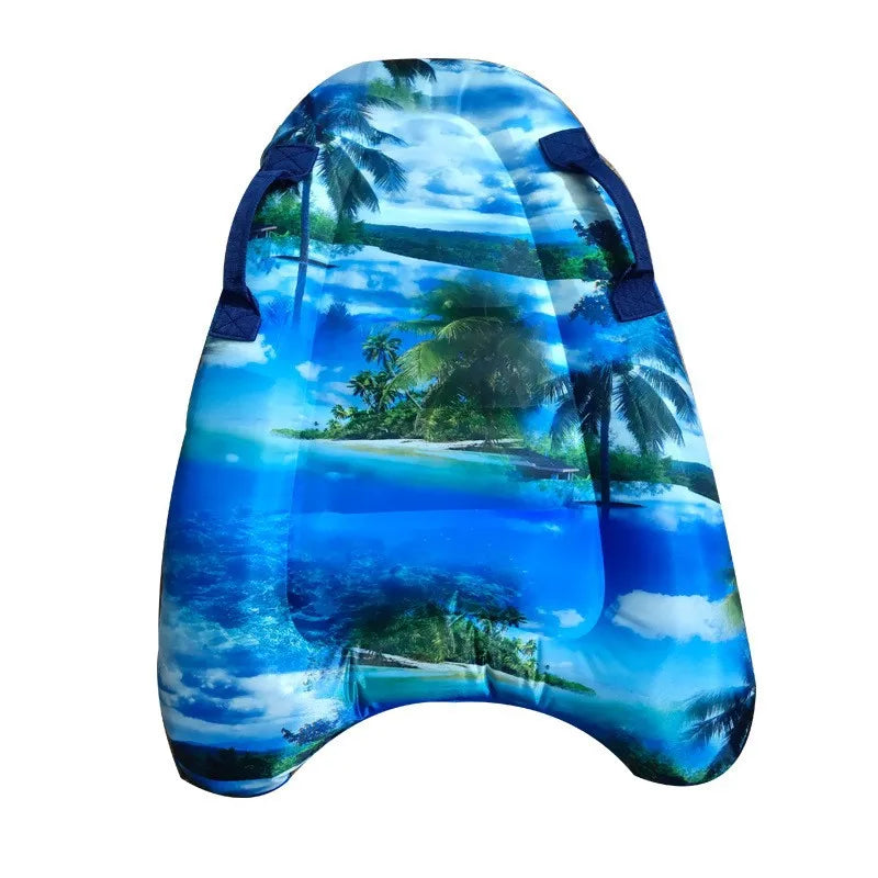 Inflatable Surfboard Portable Prone Board Beginner's Tour Lightweight Kickboard Water Skiing Board for Sea Surfing Peaceful Pleasures Health and Wellness Coconut tree