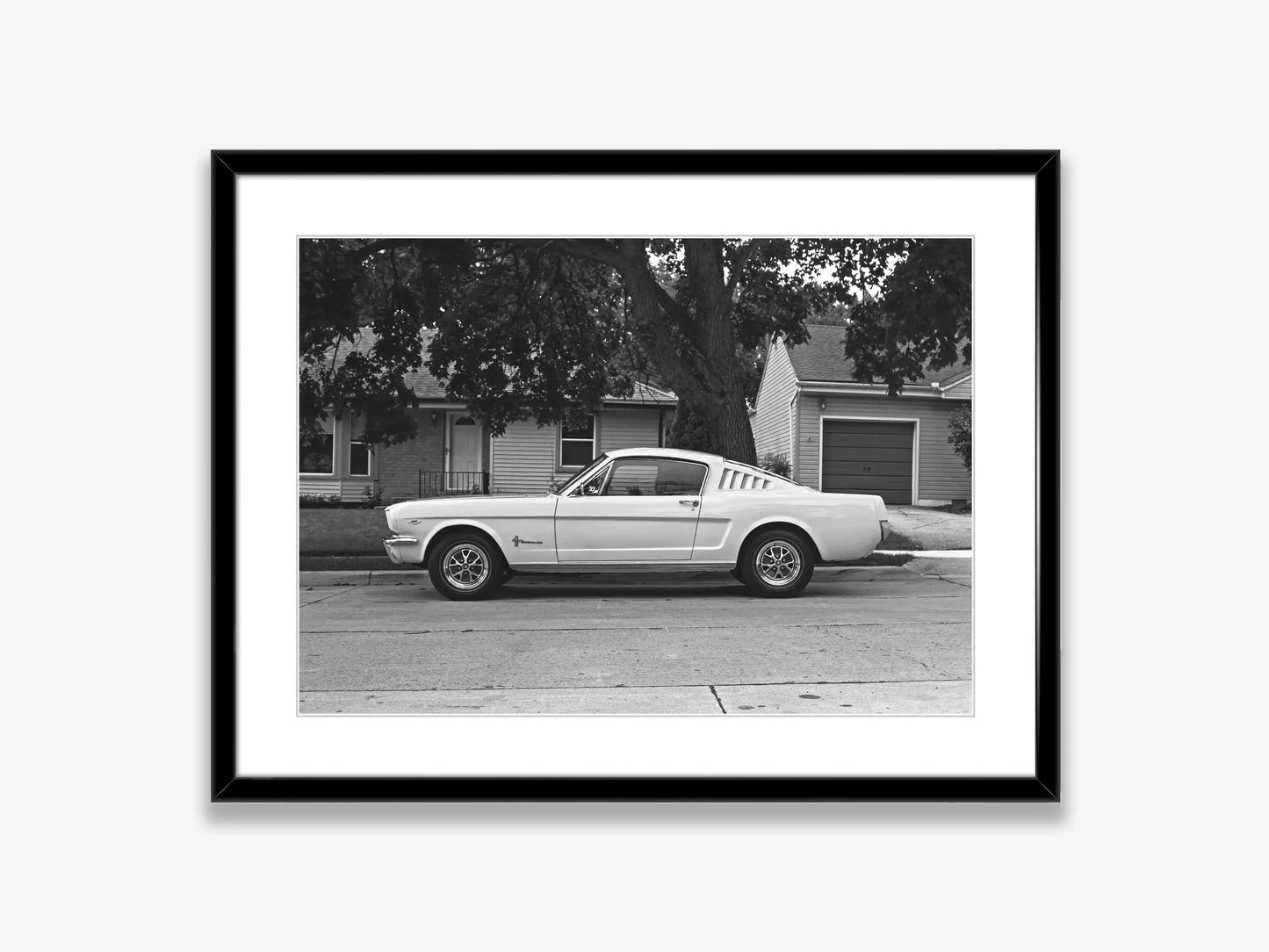 Black and White Ford Mustang Classic Luxury Car Poster Canvas Painting Print Wall Art Picture for Living Room Shopstore Decor Peaceful Pleasures Health and Wellness