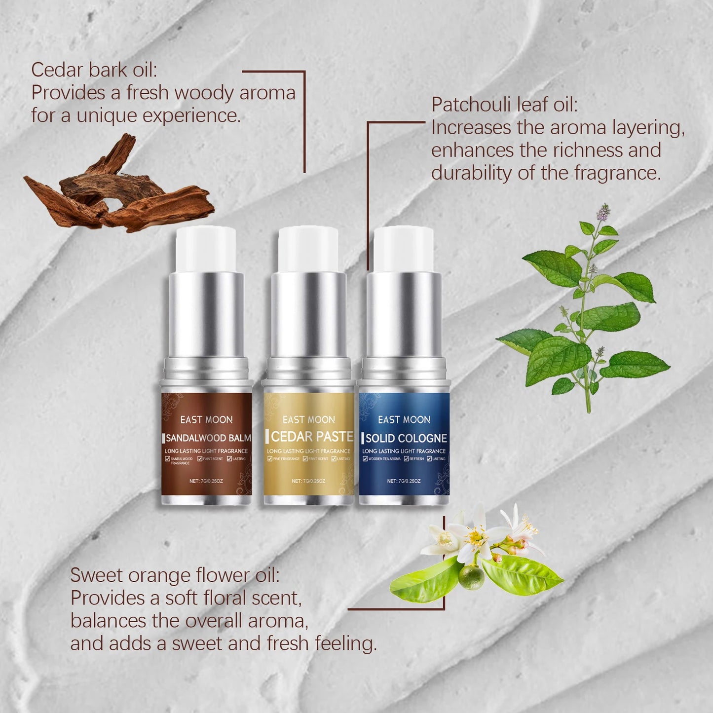 Men's Solid Perfume Stick | Alcohol-Free Woody Balm Fragrance
