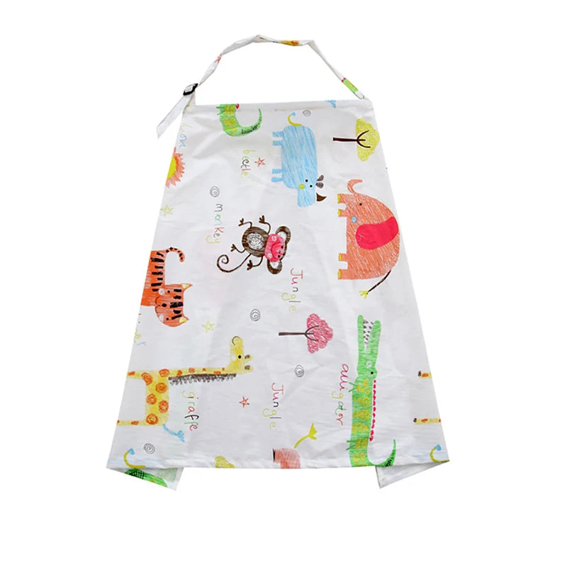 Cotton Nursing Cover Breastfeeding Shawl | Floral Privacy Blanket