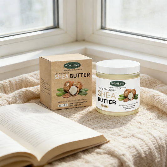WOODSLEEP Pure Shea Butter Cream | Deep Moisturizing Body Lotion Shea Butter Moisturizer Peaceful Pleasures Health and Wellness