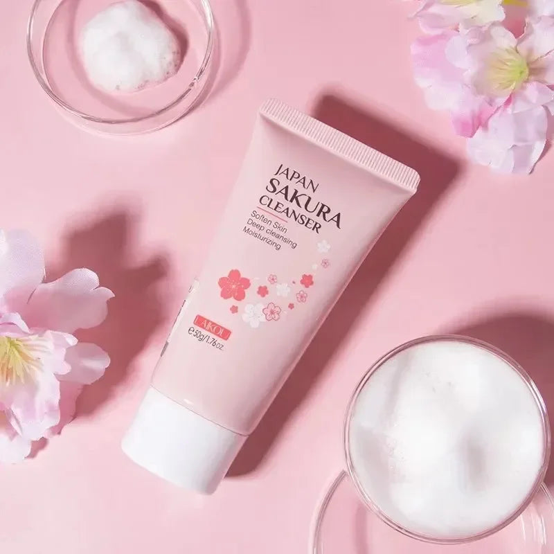 LAIKOU Sakura Foam Facial Cleanser – Deep Clean & Glow 50g Peaceful Pleasures Health and Wellness