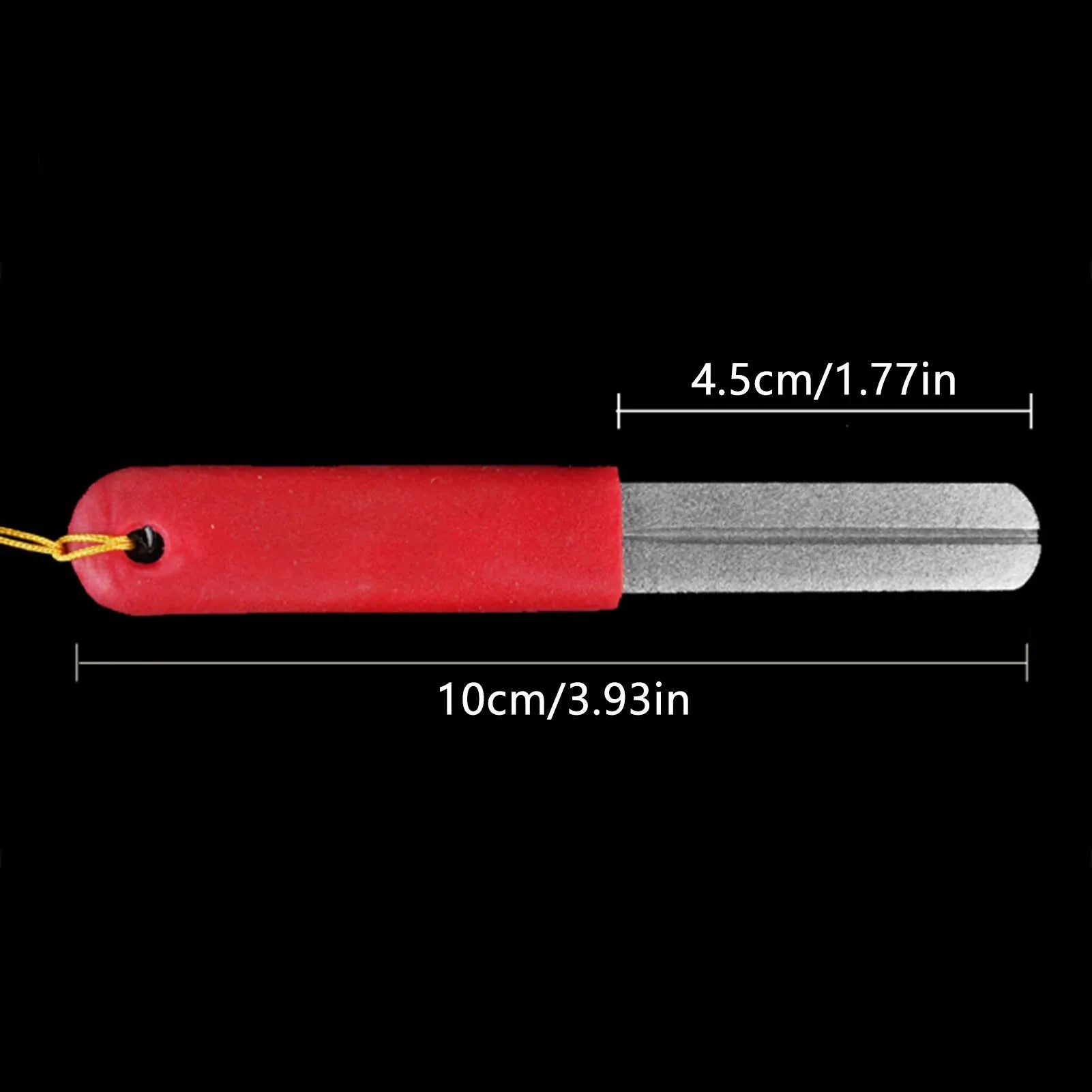 New Diamond Hook Sharpener with 3 Grooves and Lanyard for Fishing Gear Urban Commuting Equipment Peaceful Pleasures Health and Wellness