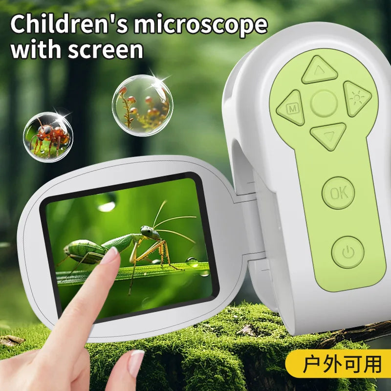 Electron Microscope, Intelligent Portable, Foldable Children's Educational Toy, Can Be Photographed or Recorded Peaceful Pleasures Health and Wellness