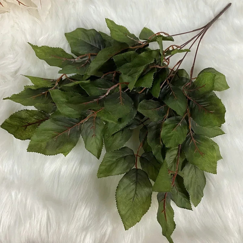 Silk Rose Leaf Artificial Plant Stems | Set of 4 | 57cm