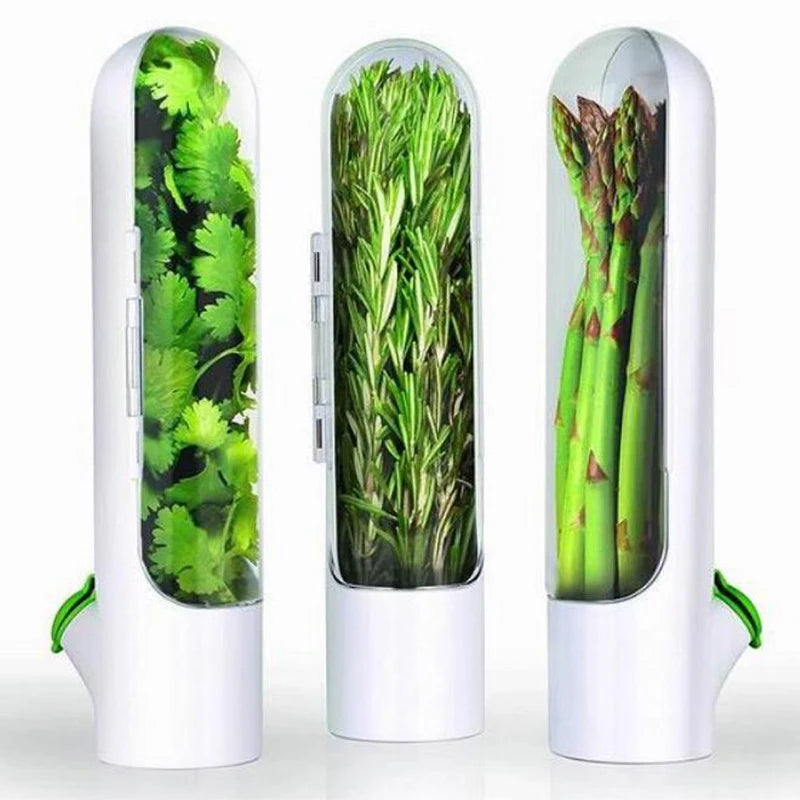 Kitchen Gadgets Vanilla Preservation Fresh-keeping Cup Herb Storage Container Good Seal Effect Fresh Cup for Kitchen Tool Peaceful Pleasures Health and Wellness 6.5x24.5cm