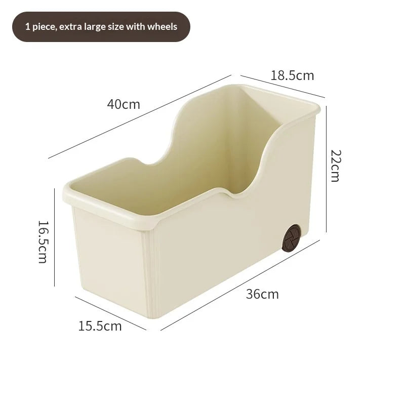 Practical Rolling Storage Box with Wheels Multi-functional Organizer for Pots Lids Spices Kitchen Cabinet Countertop Home Peaceful Pleasures Health and Wellness L