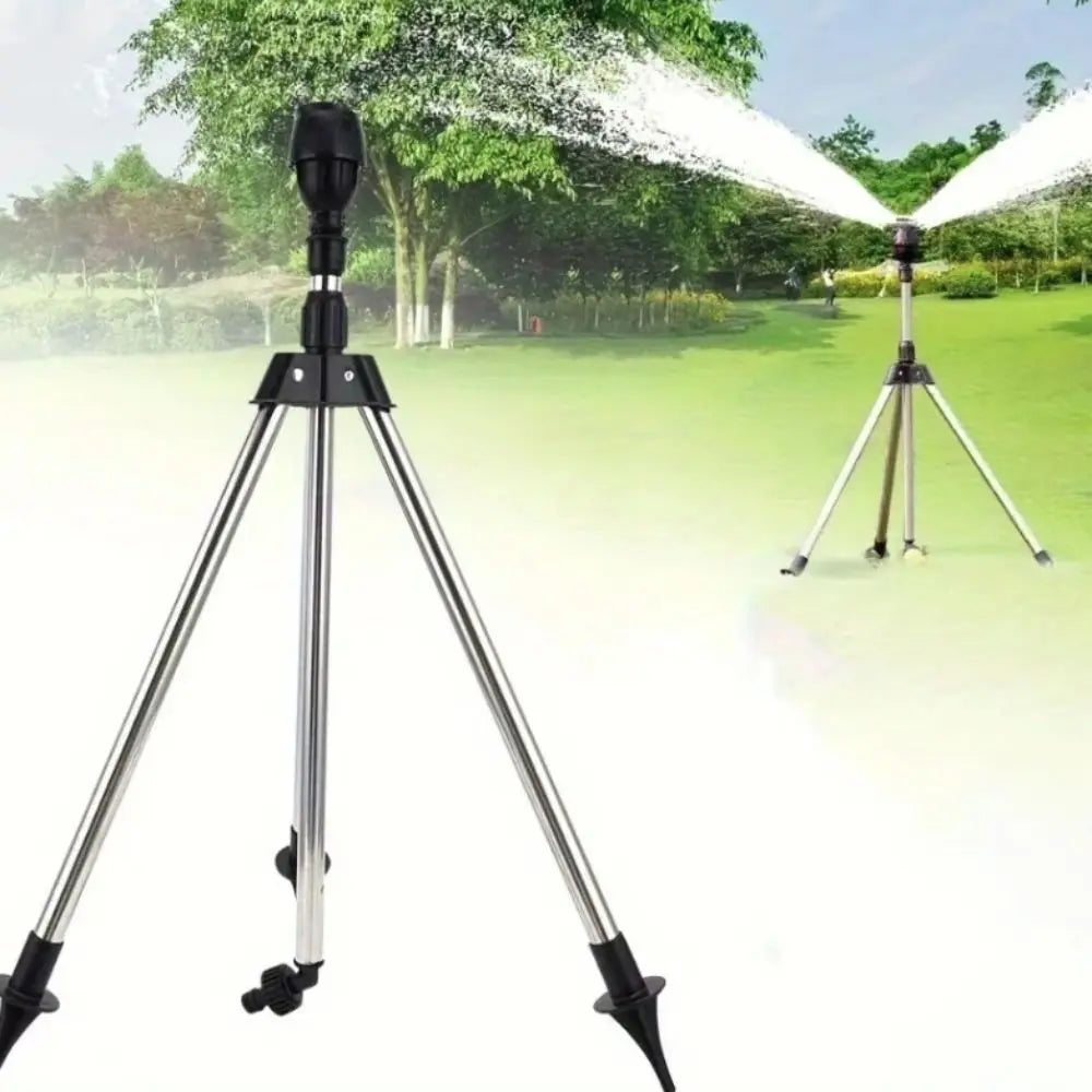 360° Rotary Tripod Sprinkler – Telescopic Adjustable Lawn Irrigator