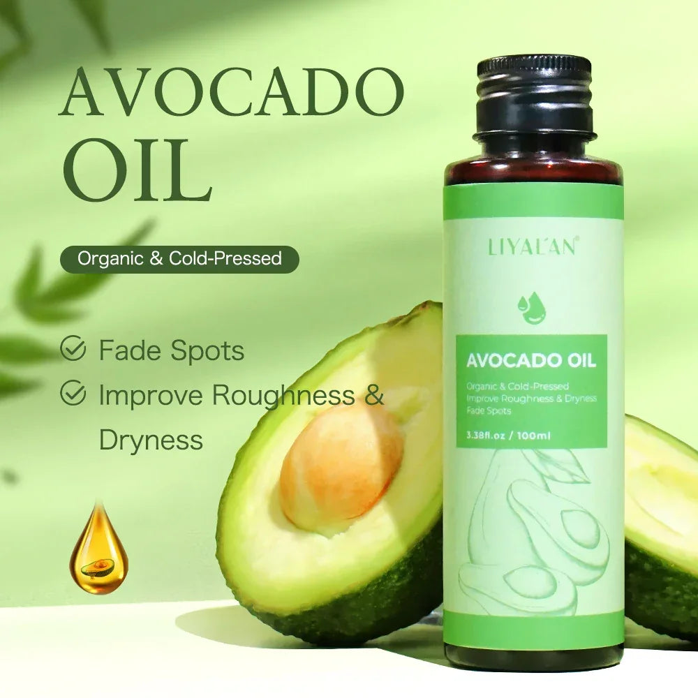 LIYALAN Organic Avocado Oil – Brighten & Soften Skin 100ml Peaceful Pleasures Health and Wellness
