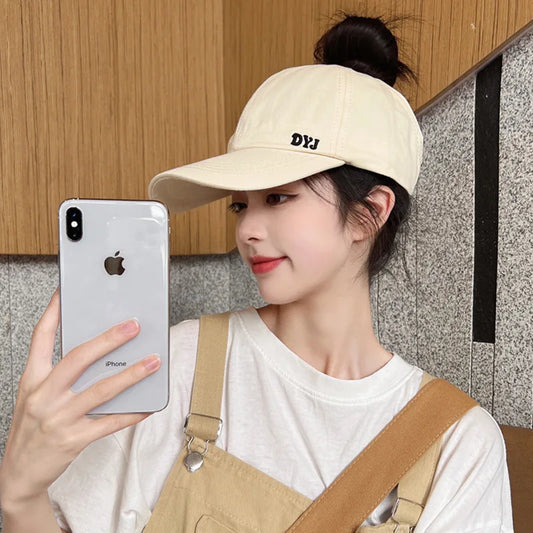 Women's Open-Top Ponytail Baseball Cap | Sun Protection Ponytail Baseball Cap Peaceful Pleasures Health and Wellness