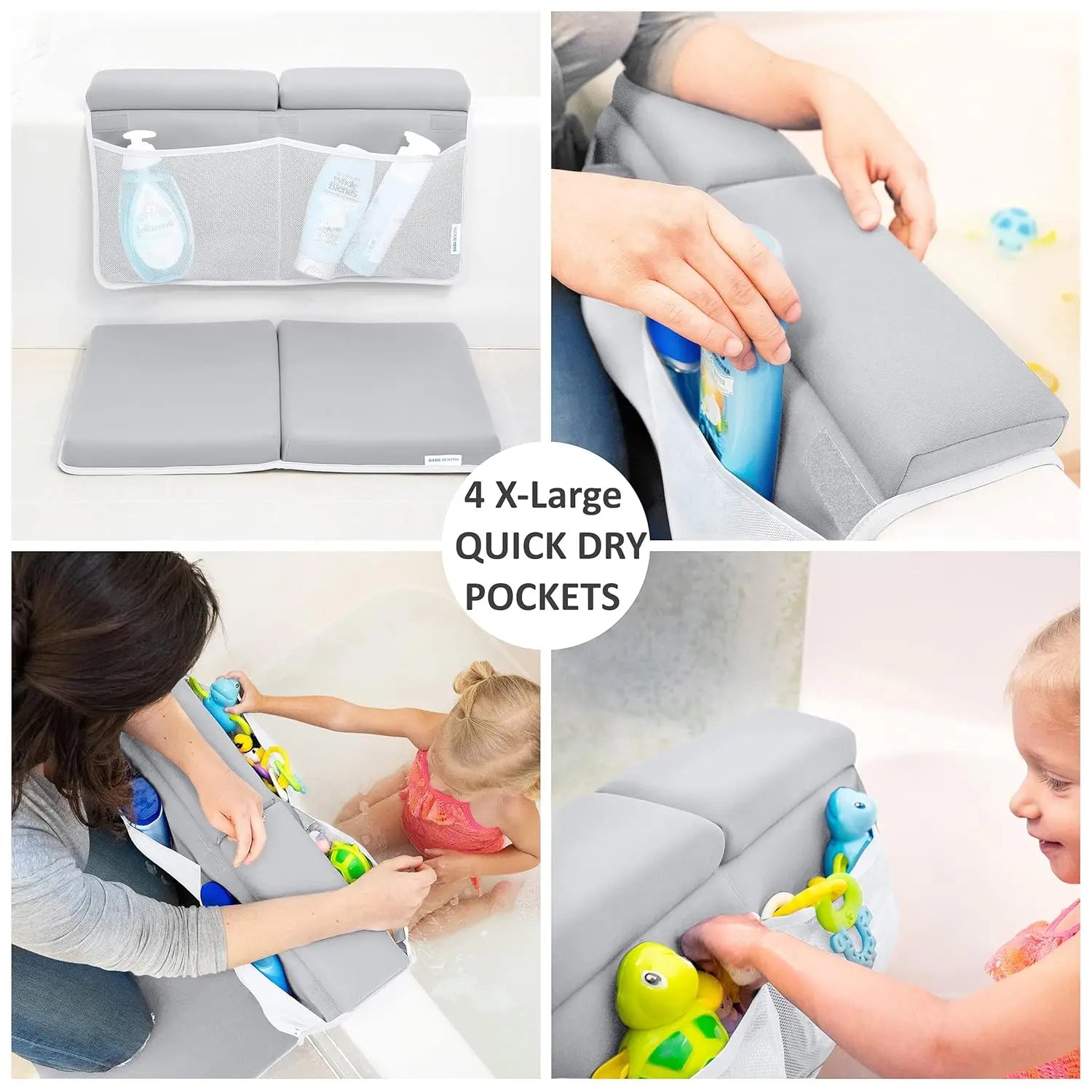 Baby Bath Kneeling Pad Set – Thick Foam, Elbow Rest & Storage Pockets Peaceful Pleasures Health and Wellness
