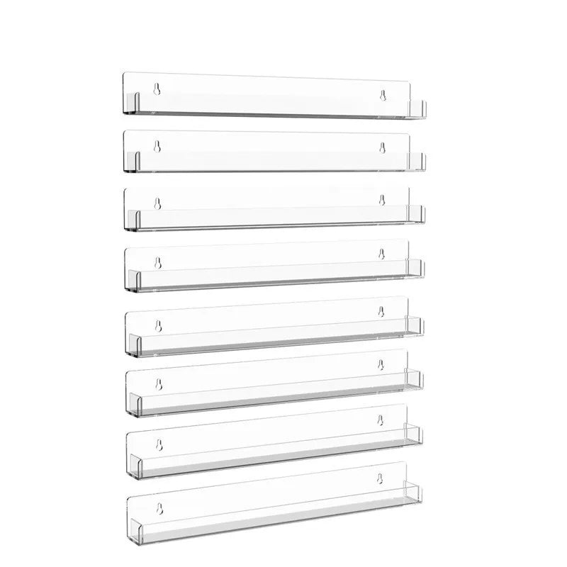 ‌Transparent Multi Layer Acrylic Nail Polish Organizer Storage Display Rack for Beauty Salon and Nail Technician Home Use Peaceful Pleasures Health and Wellness 8pcs
