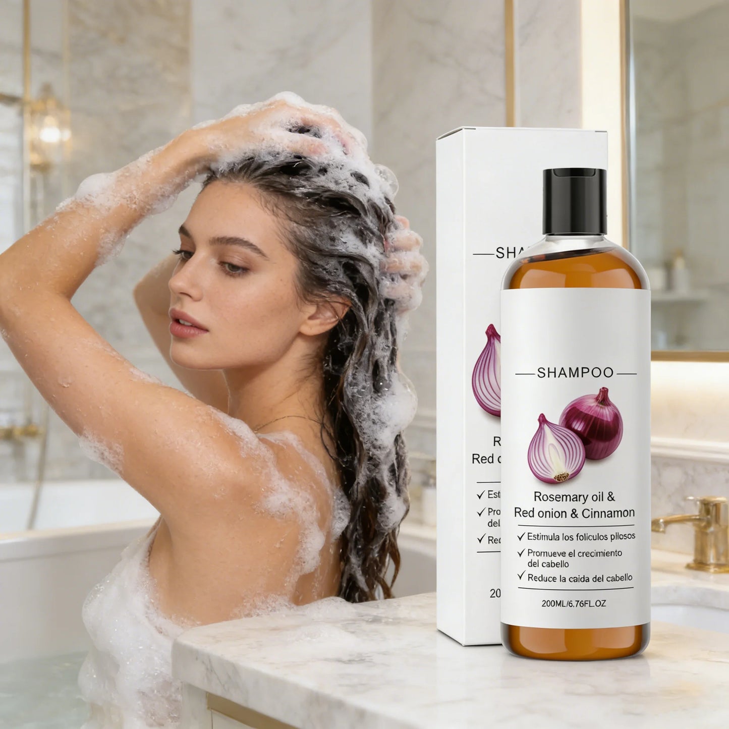 Red Onion Hair Strengthening Shampoo – Thickening & Volumizing