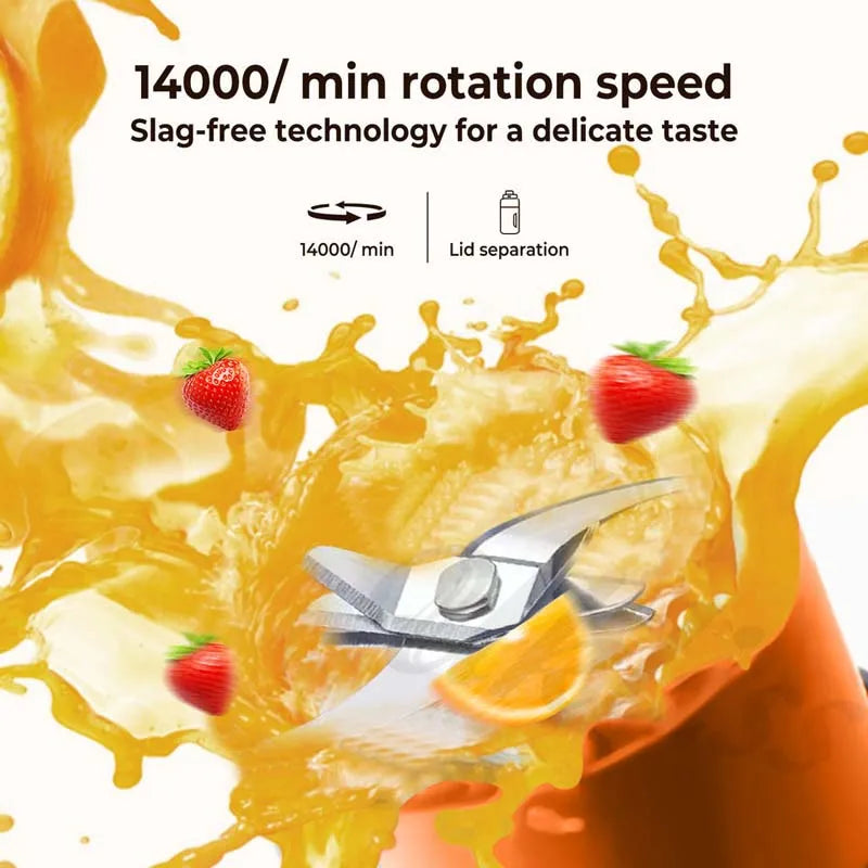 Wholesale Portable USB Rechargeable Electric Juicer Cup Cordless Stainless Steel Cordless Blender Juice Machine Water Bottle Peaceful Pleasures Health and Wellness