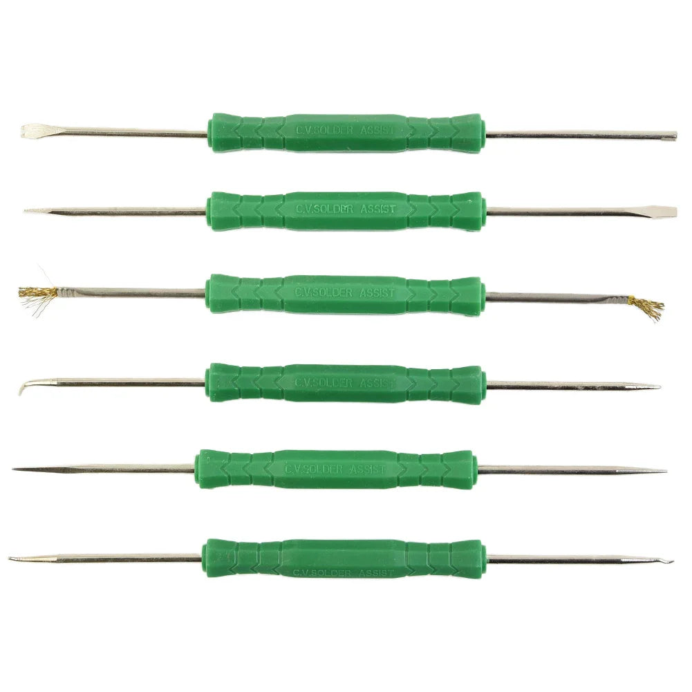 6-Piece PCB Soldering Aid Kit – Desoldering & Board Repair Tools
