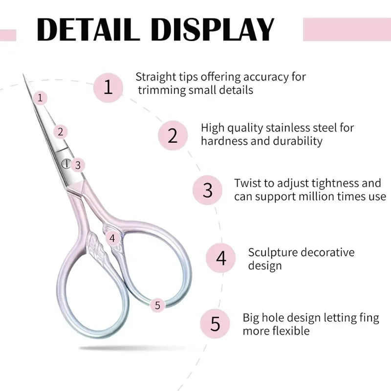 Stainless Steel Precision Scissors – Embroidery, Grooming & Craft