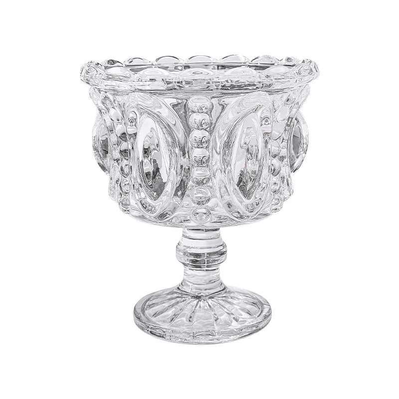 2026 Hot Nordic Relief Cup Glass Cup Ice Cream Ice Cream Dessert Yogurt Pudding Home Dessert Coffee Cup Home Breakfast Container Peaceful Pleasures Health and Wellness