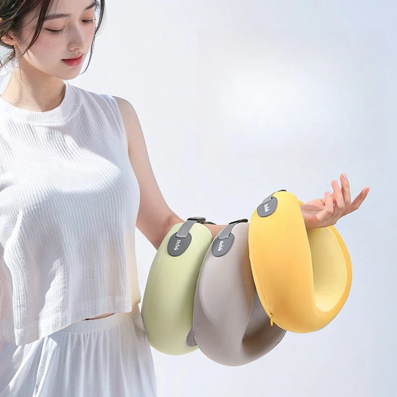 Memory Foam U-Shaped Travel Neck Pillow – Foldable & Compact Travel Neck Pillow Peaceful Pleasures Health and Wellness