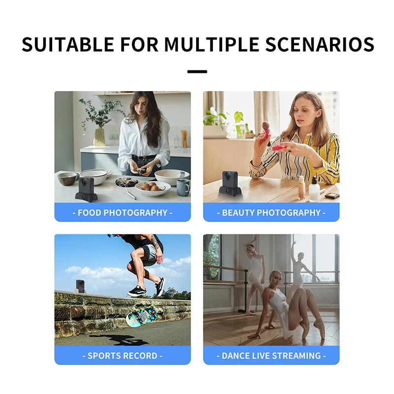 Anti-Slip And Anti-Drop Stable Soft Rubber Base For The Desktop Fixed Base Of DJI OSMO 360 Camera Black/Grey Peaceful Pleasures Health and Wellness