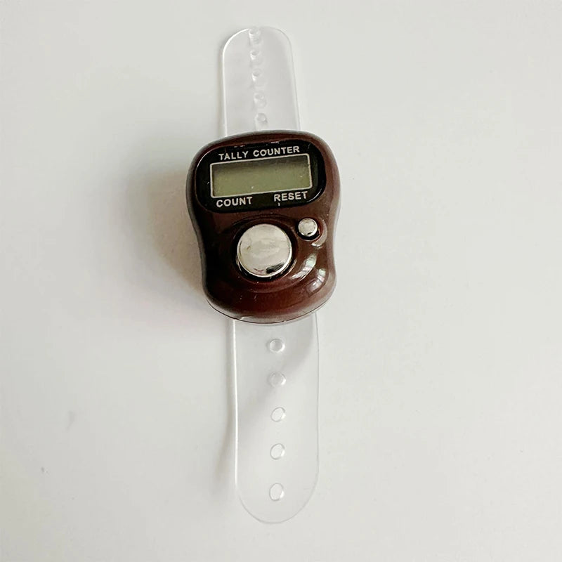 Versatile Mini Finger Counter Compass LED Electronic Handheld Tally Counter Clicker Counter Ring 0-99999 Peaceful Pleasures Health and Wellness coffee