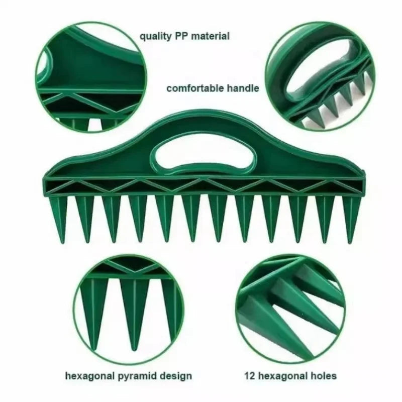 12-Hole Hand Dibbler – Fast Seed Planting & Soil Spacer Tool