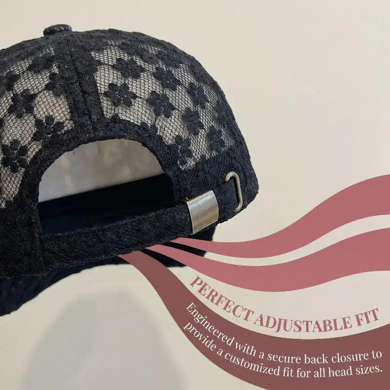 Women's Lace Floral Baseball Cap – Breathable Adjustable Sun Hat
