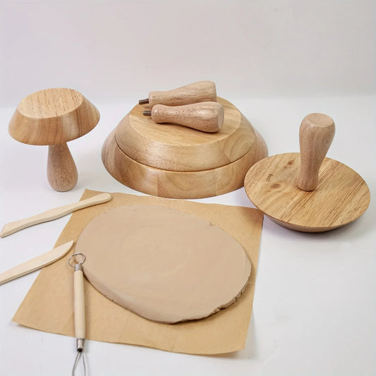 4 Sizes Wood Clay Plaster Molds with Handles – Professional Slump Press Tools for Ceramics & Pottery DIY Bowls/Plates Peaceful Pleasures Health and Wellness