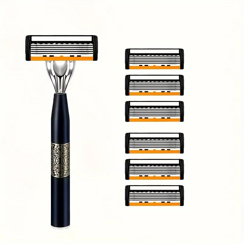 6-Blade Classic Safety Razor – Men's & Women's Manual Shaver