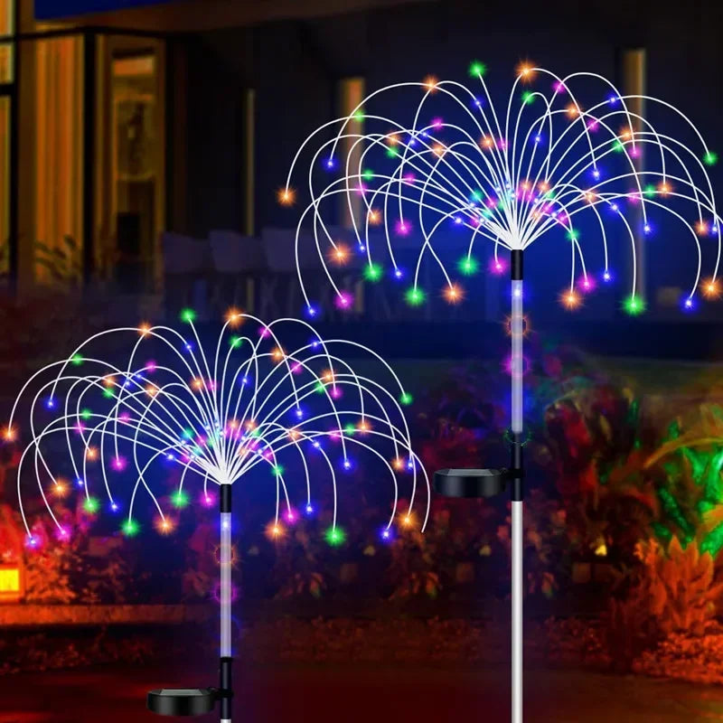 Solar LED Firework Fairy Lights – Outdoor Garden Stake Decor