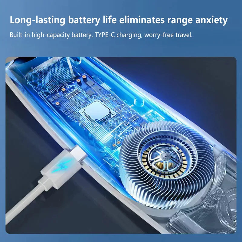 Fast Cooling Neck Fan with Spray Portable Quiet USB Rechargeable Long Battery Life Strong Wind for Students Travel Home Office Peaceful Pleasures Health and Wellness