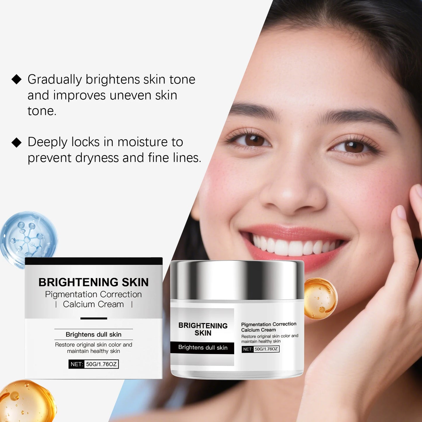 Calcium Brightening Cream – Fade Spots & Even Skin Tone | Hoygi
