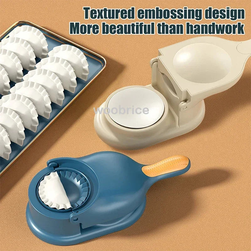 2-in-1 Dumpling Maker Kit – Wrapper Presser & Ravioli Mold