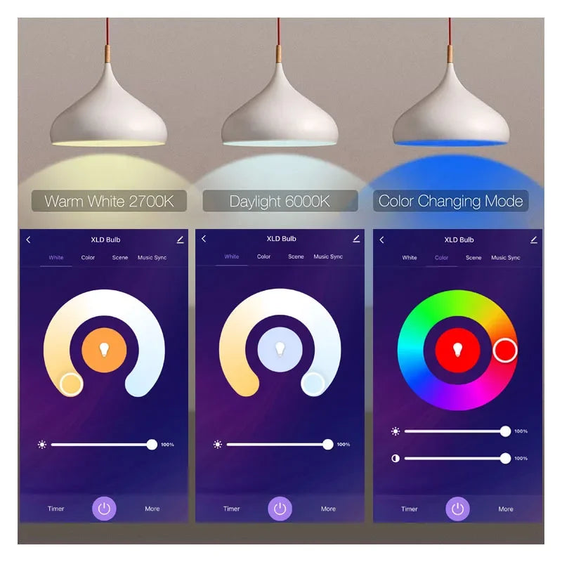 Tuya Smart E14 WiFi LED Candle Bulb – RGB, Alexa & Google Home