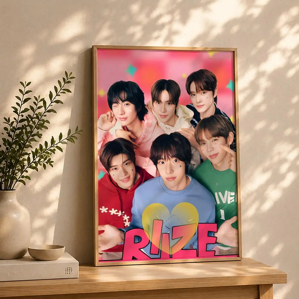 Kpop R-RIIZES Poster HD Self Adhesive Waterproof Wall Art Ideal for Home Office Dorm Bedroom Great Gift Peaceful Pleasures Health and Wellness