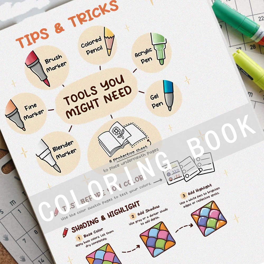 Creative Adult Coloring Book Stress Relieving Bold Easy Designs Home