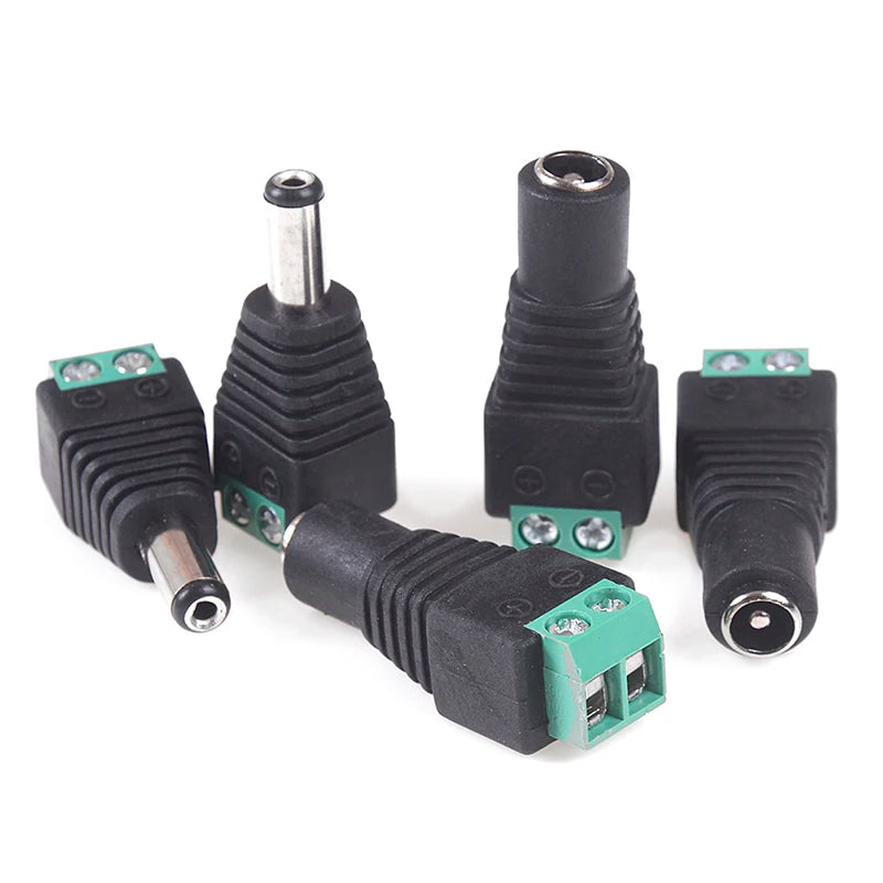 10pcs/5Pairs 2.1x5.5mm DC Power Plug Jack Adapter Connector Male and Female Peaceful Pleasures Health and Wellness
