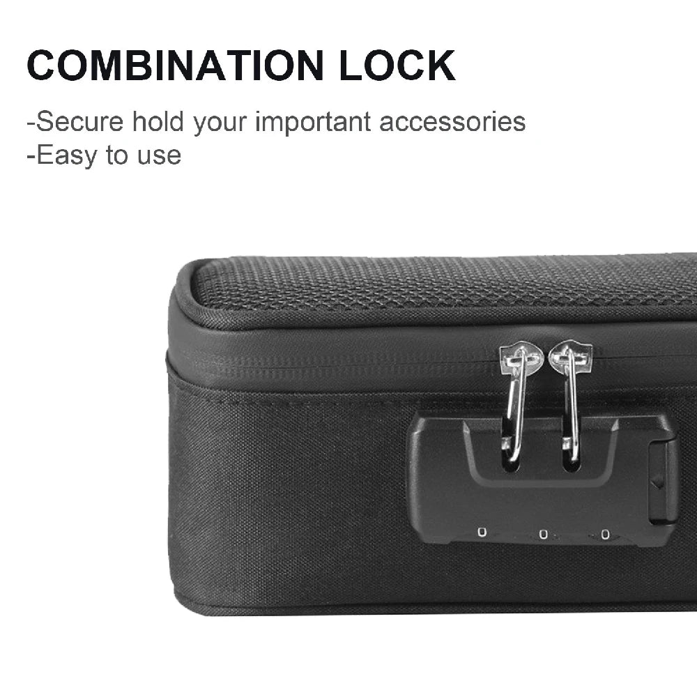 WEFITON 1PCS Smell Proof Bag with Combination Lock, Odor Proof Stash Box Travel Case, Odorless Storage Pouch Gift for Men Women Peaceful Pleasures Health and Wellness