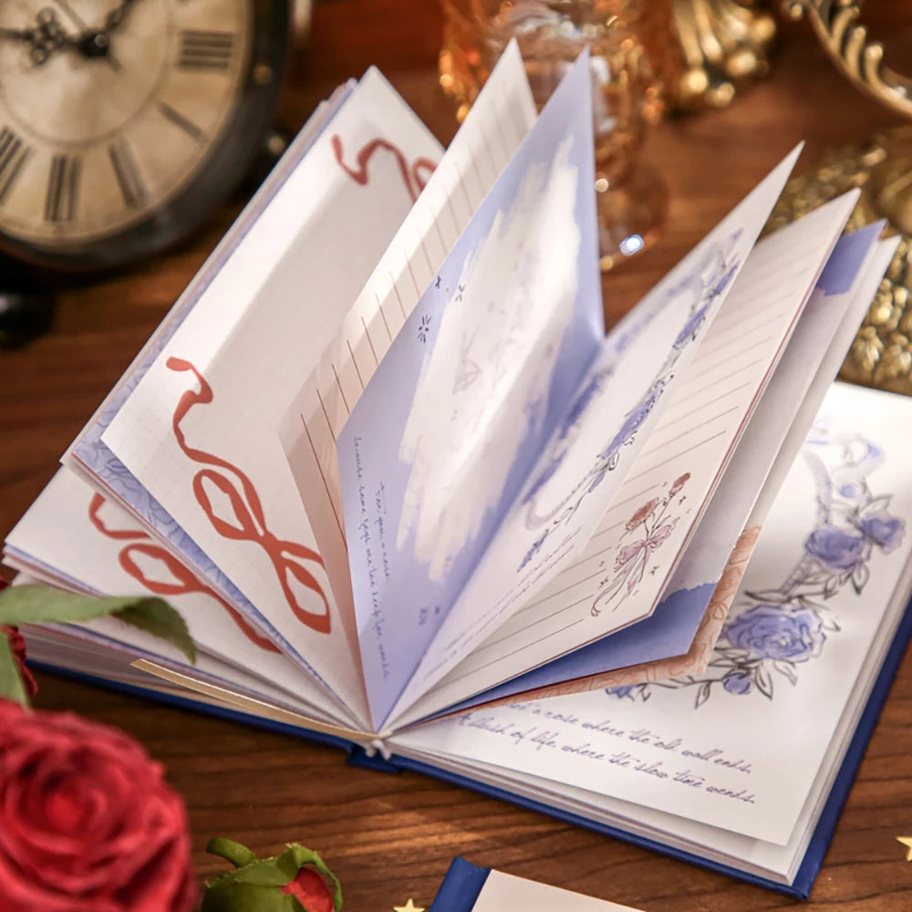 Full A6 Handbook Rose Romance Series Wishing Theme Student Notebook